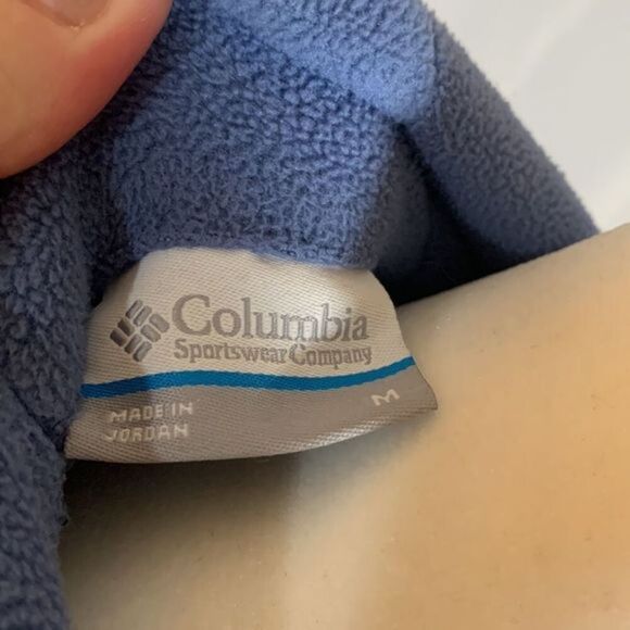 Columbia Blue Fuzzy Fleece Half-Zip Sweater - Picture 10 of 10